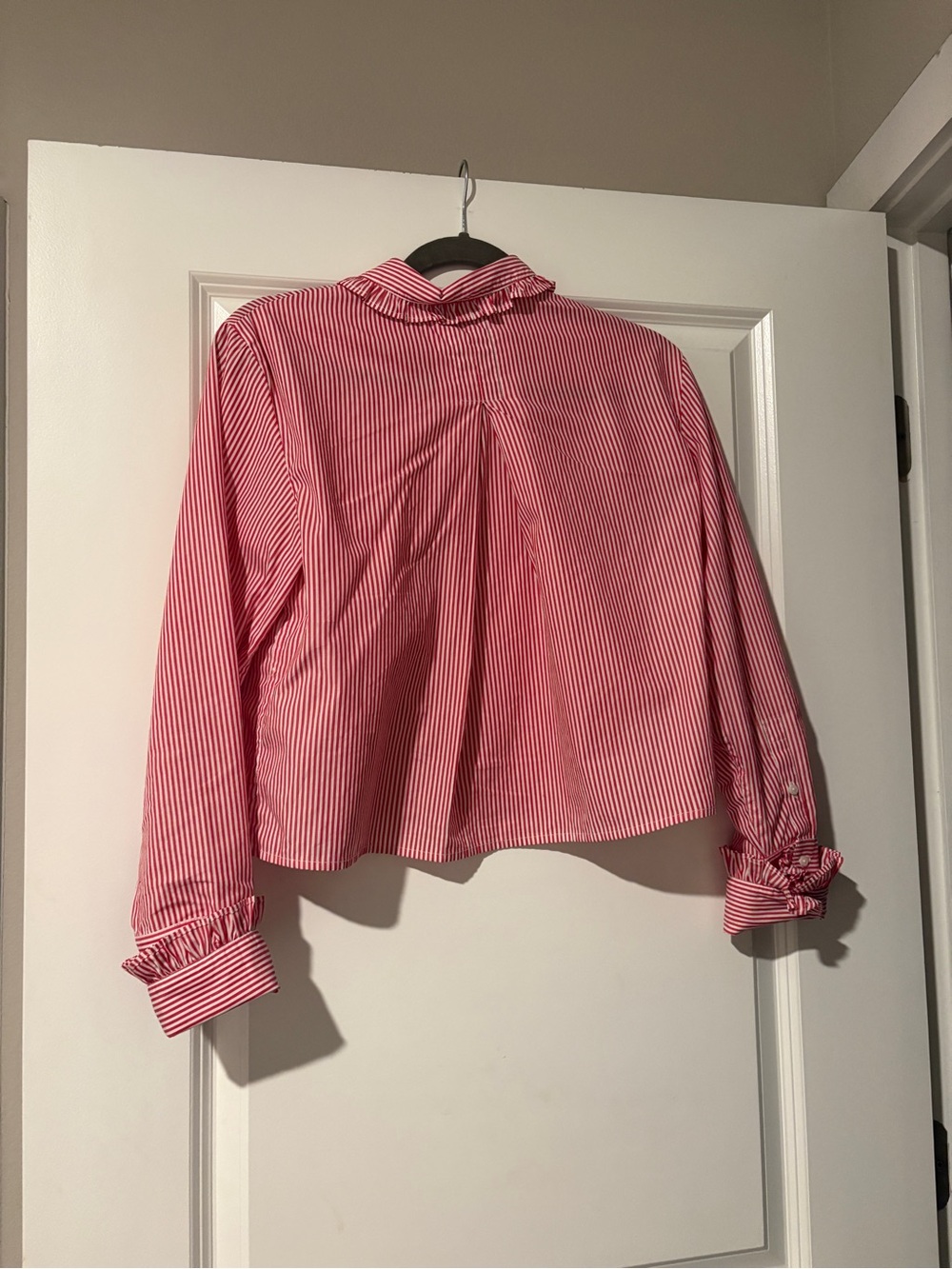 J.Crew Ruffle Trim Button-Up Shirt - Picture 3 of 4